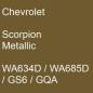 Preview: Chevrolet, Scorpion Metallic, WA634D / WA685D / GS6 / GQA.